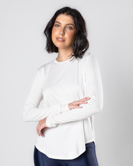 The Essential Long Sleeve, Off-white