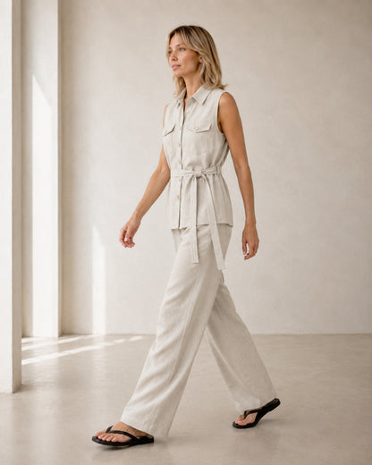 Positano Set, Natural Linen